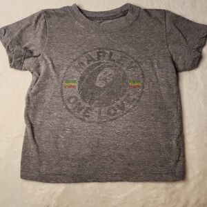 Zion Rootswear Bin Marley One Love Gray Graphic Tshirt Toddlers Size 18 Months